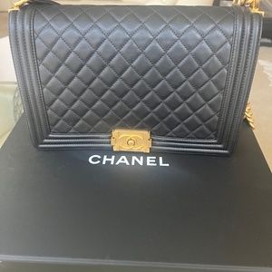 Authentic CHANEL Boy Bag Large